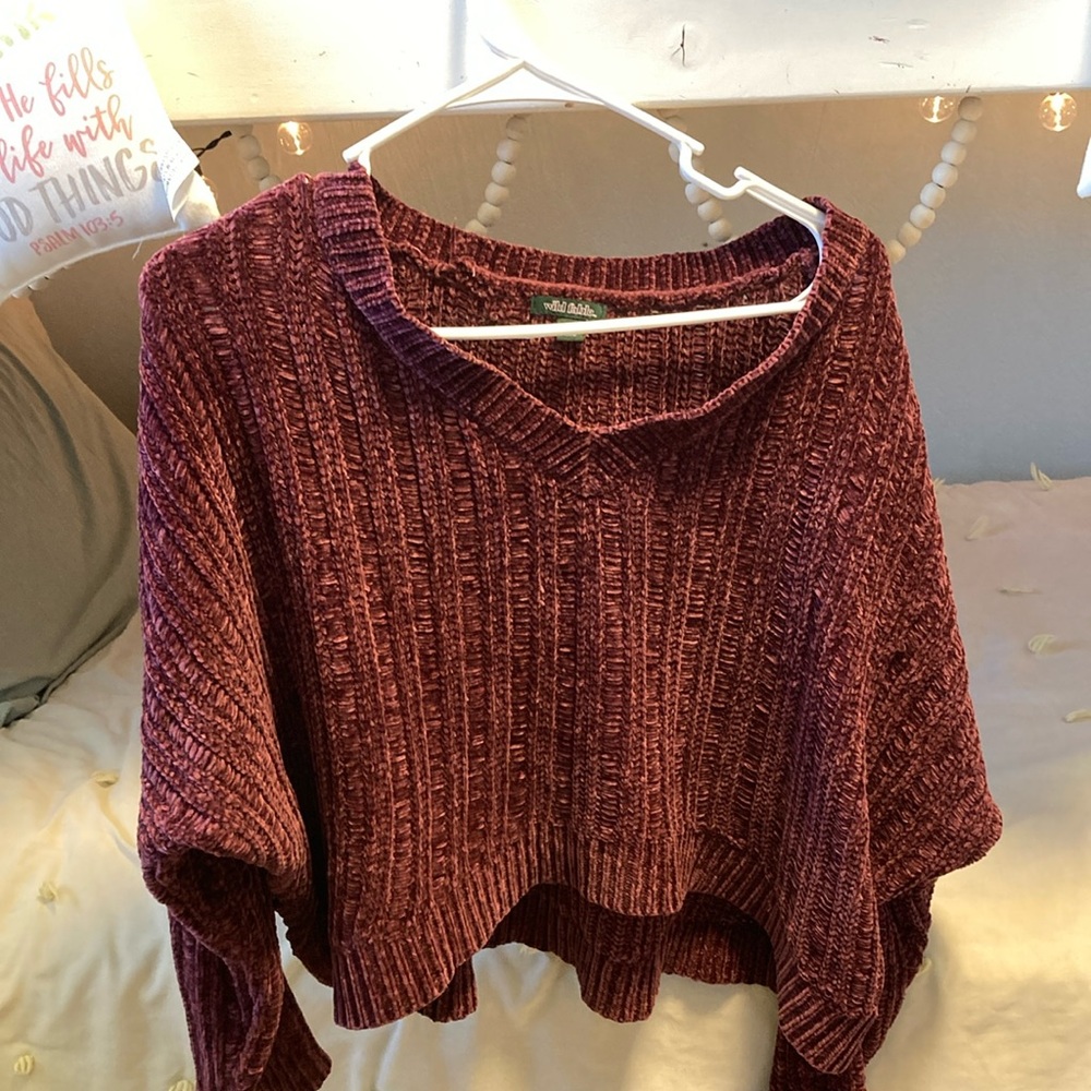 Wild Fable Burgundy Sweater